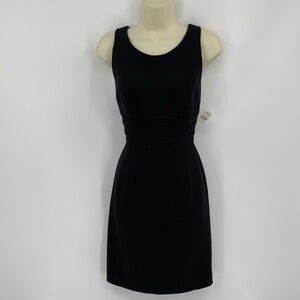 Andrea Polizzi strappy black LBD dress lattice mini sleeveless wide waist new 2